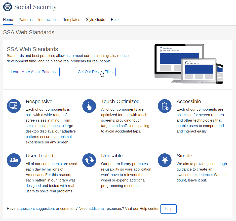 SSA Web Standards SSA Web Standards