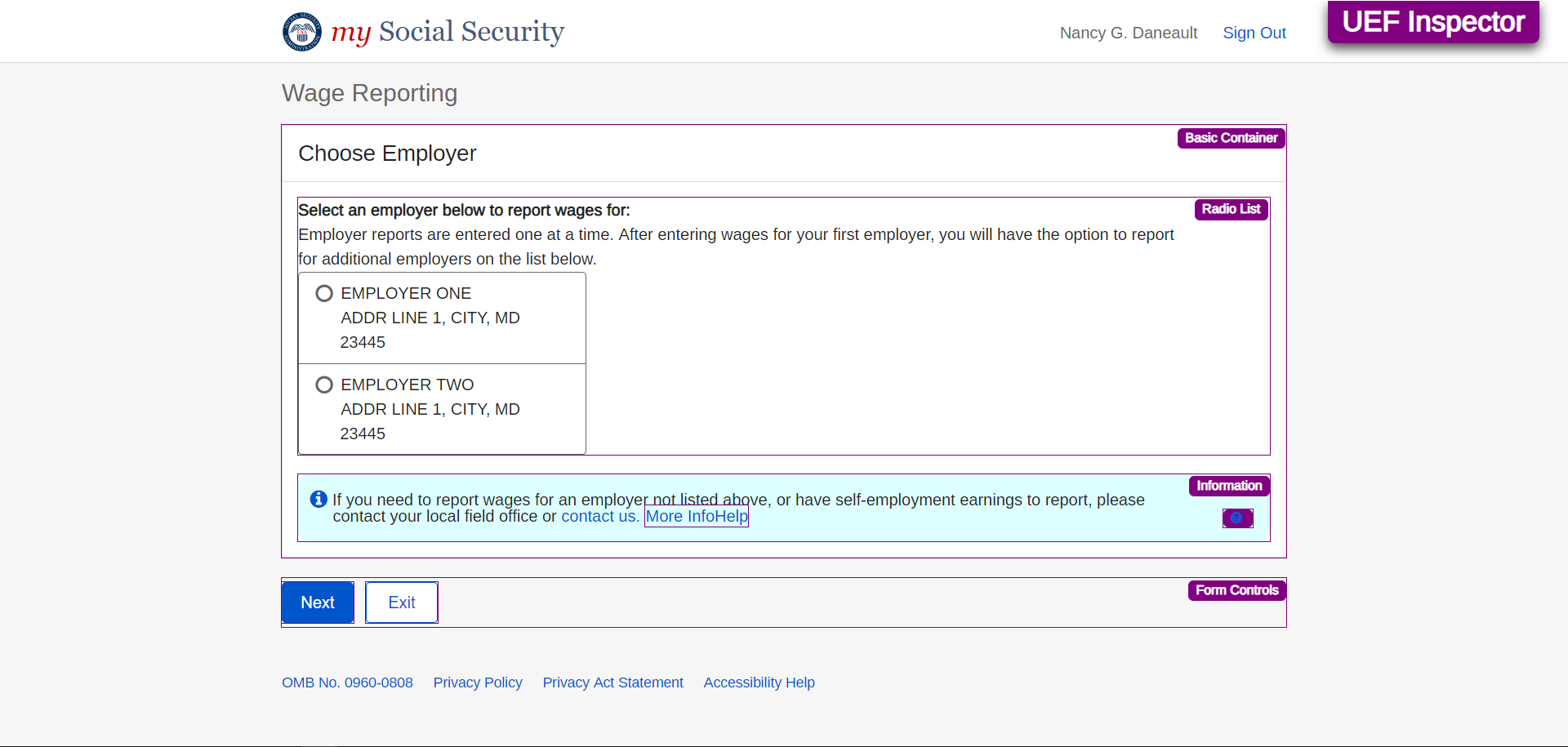 UEF Inspector UEF Inspector